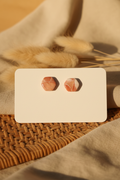 Terracotta Crystal Stud Earrings — Boho Background